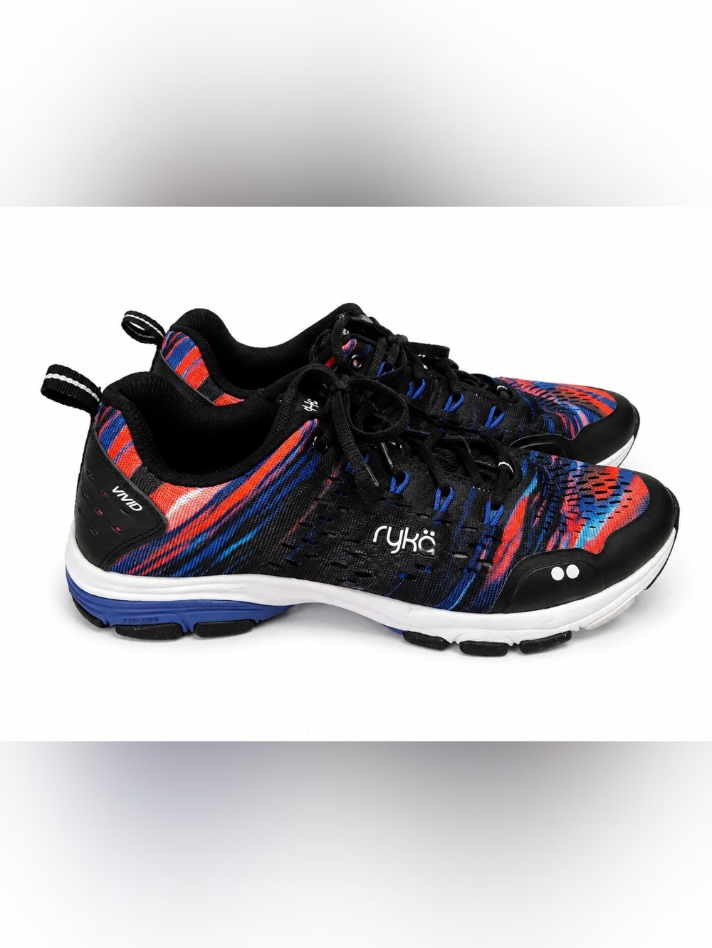 Ryka Vivid RZX Women's 8.5 Black Blue Coral Training Athletic Sneakers